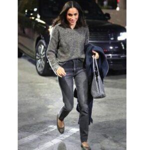 NWT Anine Bing 'Beck' High Rise Skinny Slim Iron Gray Jeans - Size 23